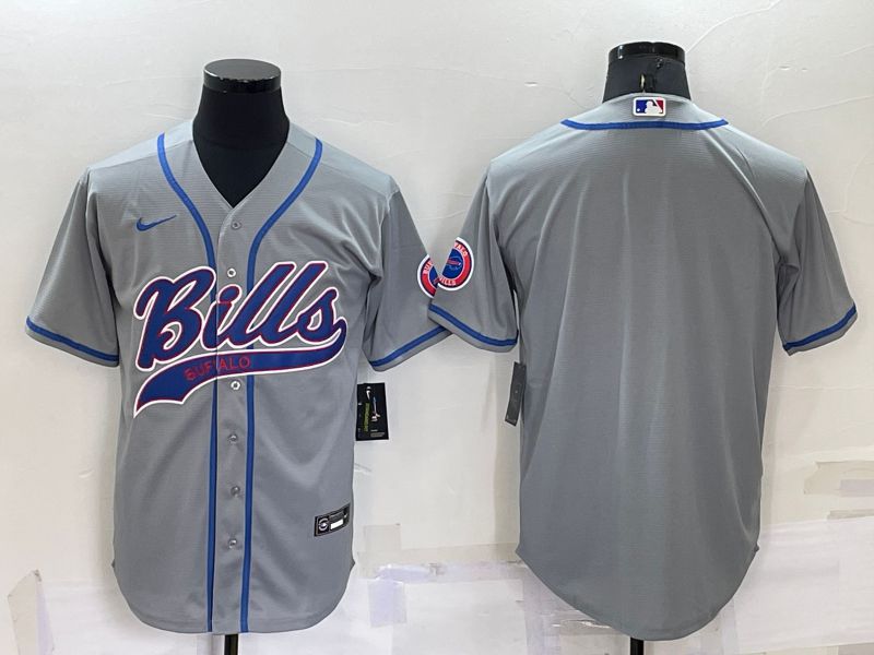 Men Buffalo Bills Blank Grey 2022 Nike Co branded NFL Jersey